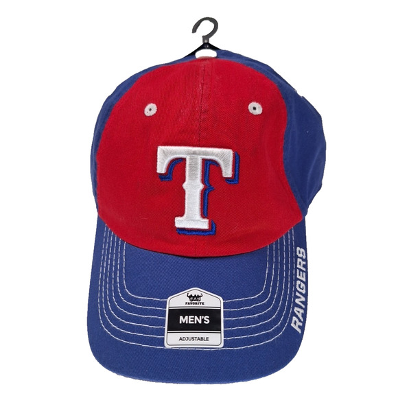 Texas Rangers Logo Athletic Strapback Hat Cap MLB Baseball Blue Red - Picture 1 of 8